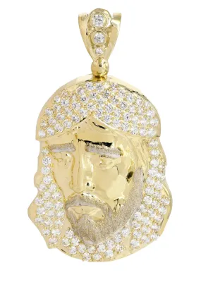 10K Gold Jesus Piece Pendant  |  17.1 Grams