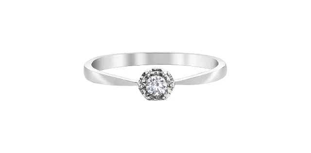 10K White Gold "Illuminaire" Diamond Engagement Ring