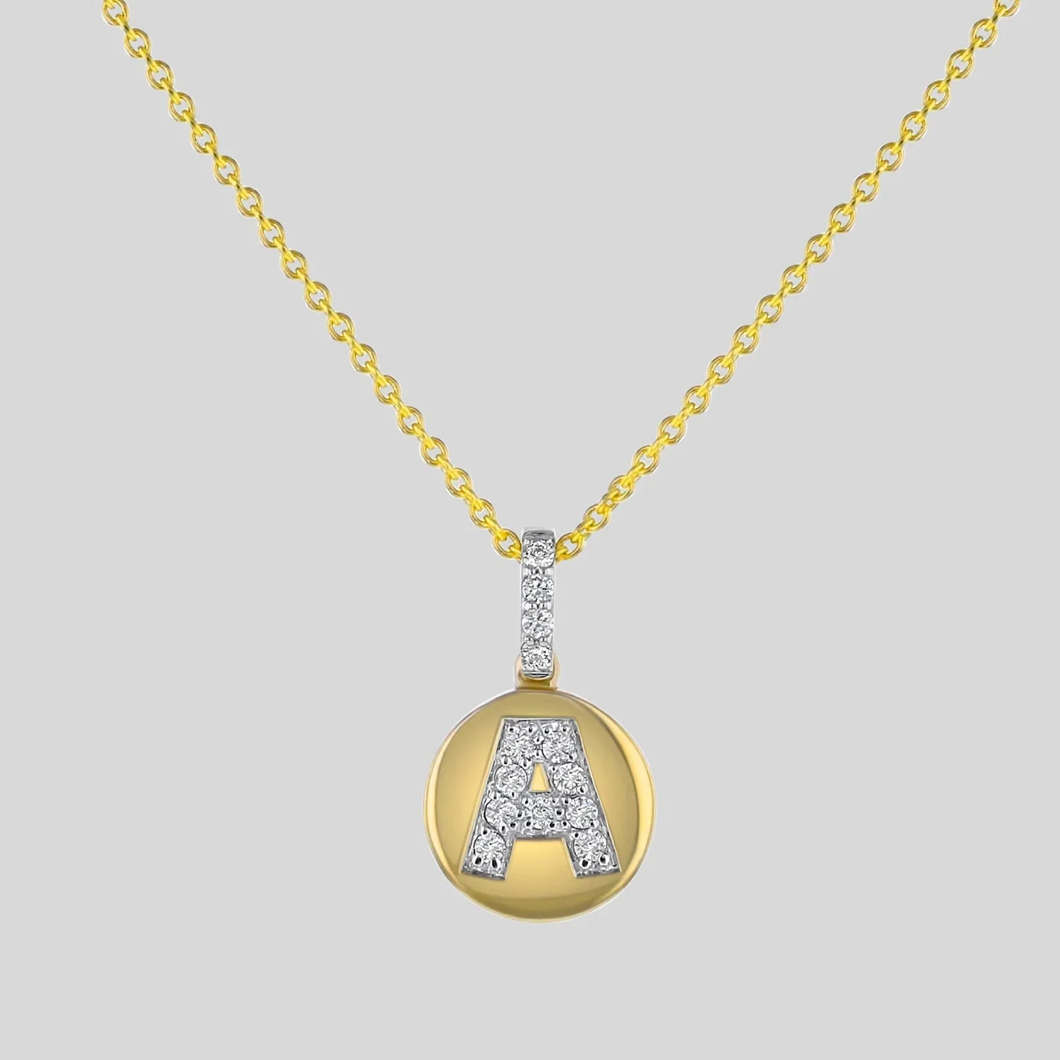 14K H-I/SI Diamond Initial Pendant Necklace