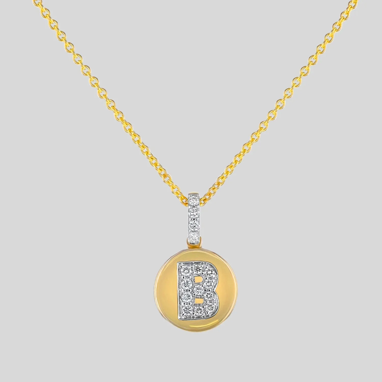 14K H-I/SI Diamond Initial Pendant Necklace