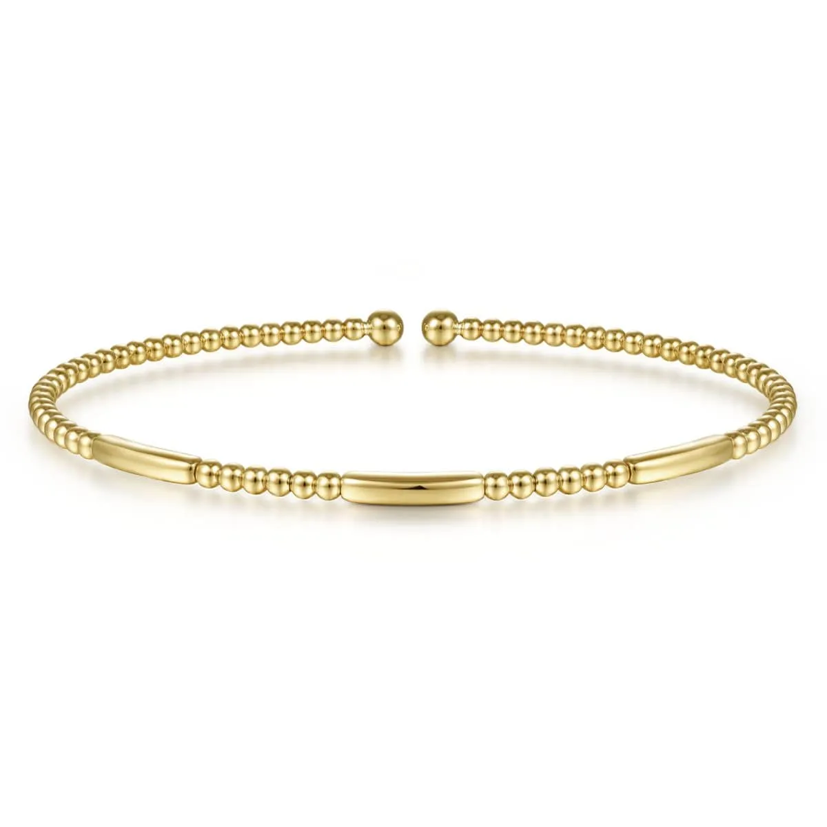 14K Yellow Gold Bujukan Open Bangle - BG4419-62Y4JJJ