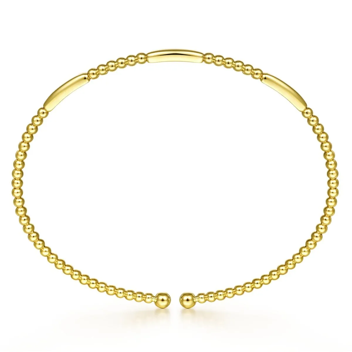 14K Yellow Gold Bujukan Open Bangle - BG4419-62Y4JJJ