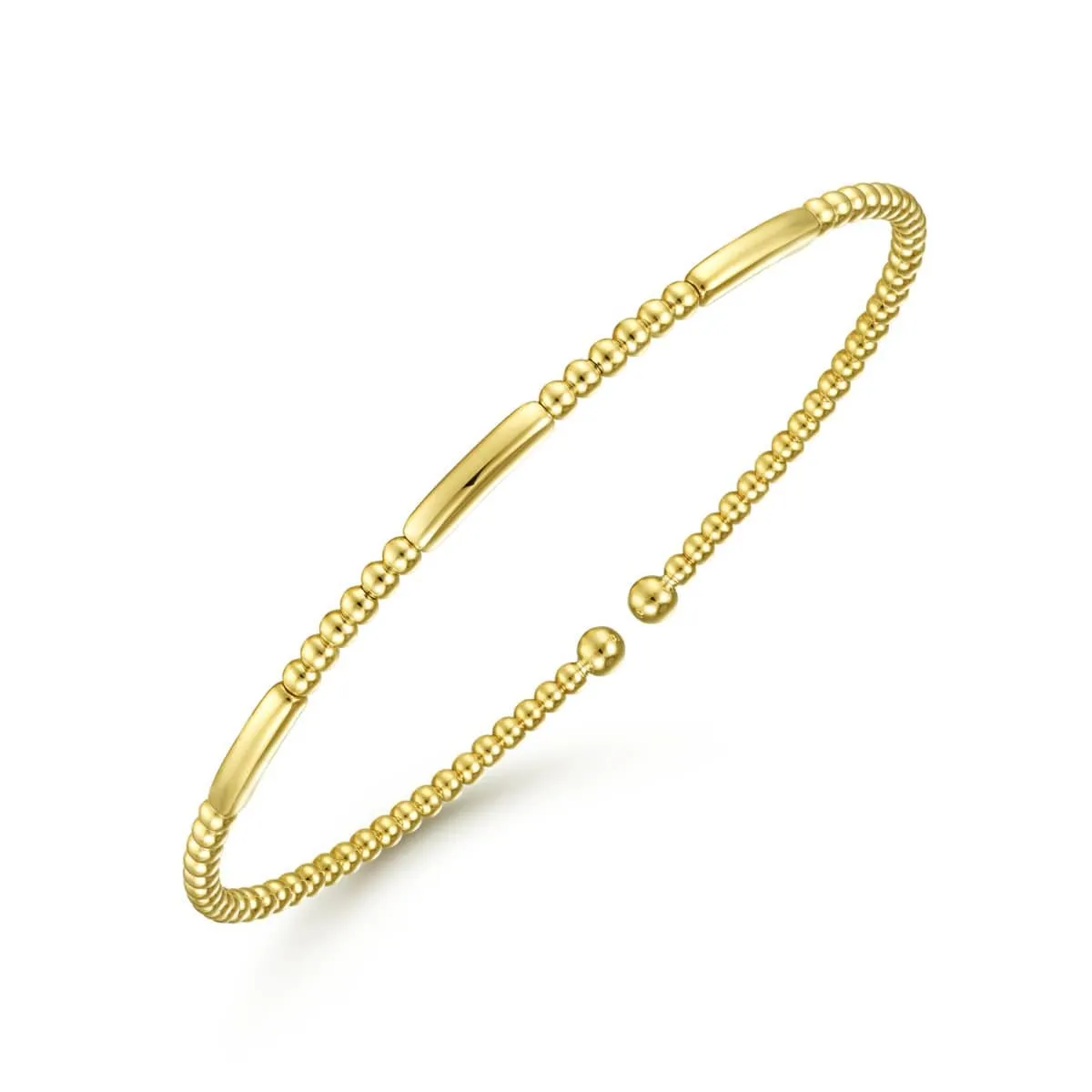 14K Yellow Gold Bujukan Open Bangle - BG4419-62Y4JJJ