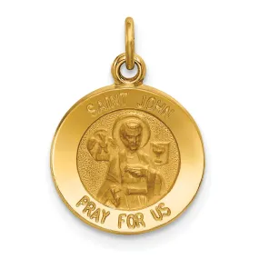 14k Yellow Gold Saint John Medal Pendant