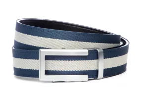 1.5" Navy w/White Stripe w/buckle