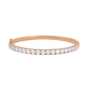 18 kt rose gold bangle adorned with 4.81 cts tw of diamonds