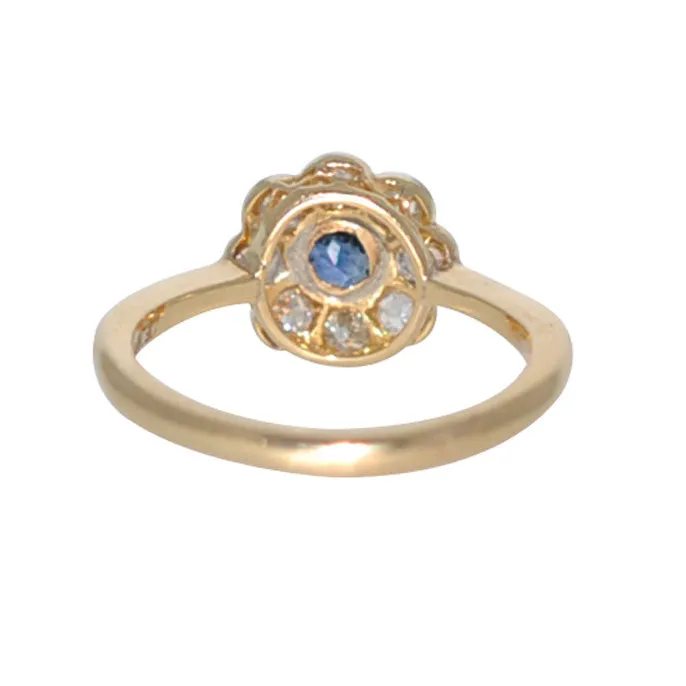 18ct Diamond & Sapphire Ring