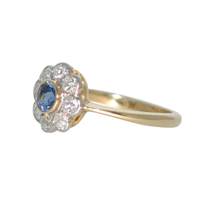 18ct Diamond & Sapphire Ring