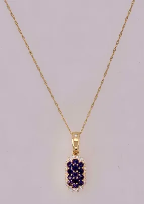 18K Sapphire & Diamond Necklace