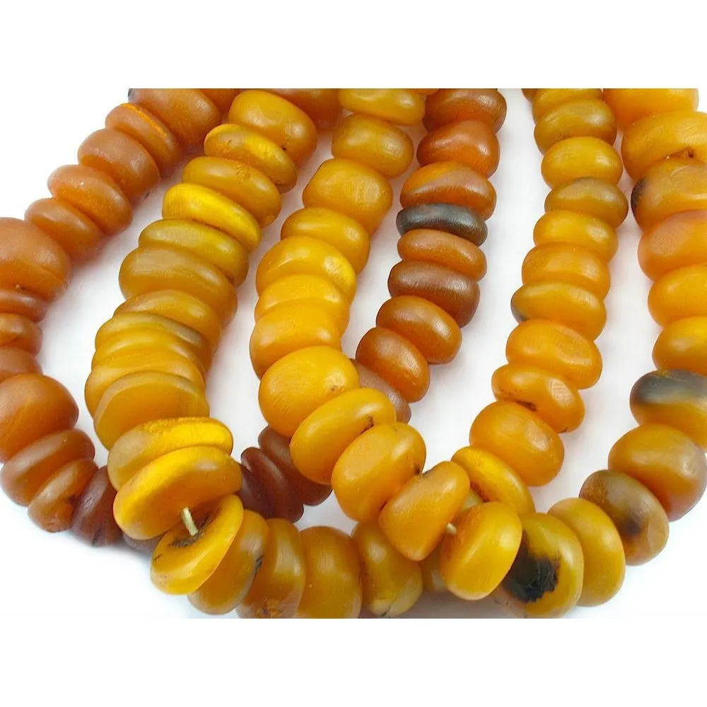 1940-60's Cast Resin Amber Dowry Strand / Necklace