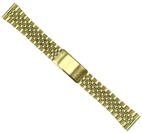 20MM Classic Jubilee Gold Tone Metal Band with Regular Fold Clasp