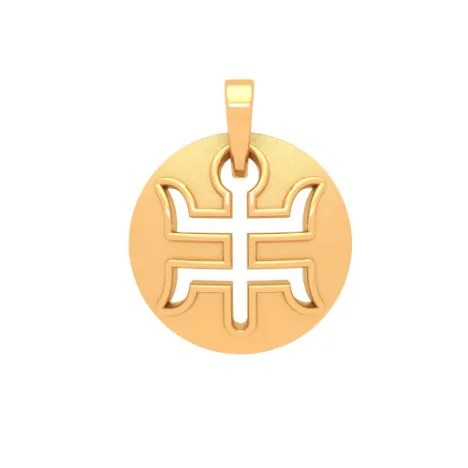 22k Gold Pendant Swastika Design From  Goldlites Collection