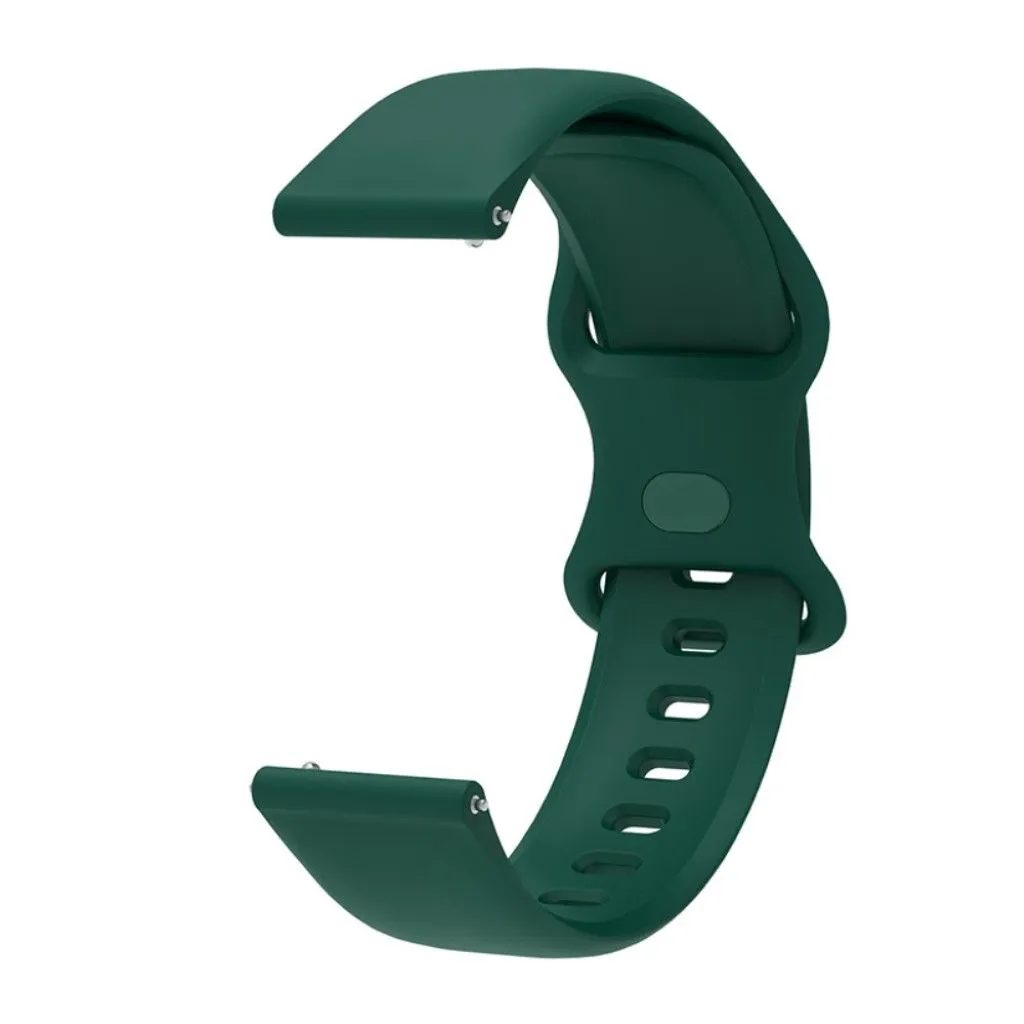 22mm Universal comfortable silicone watch strap - Blackish Green