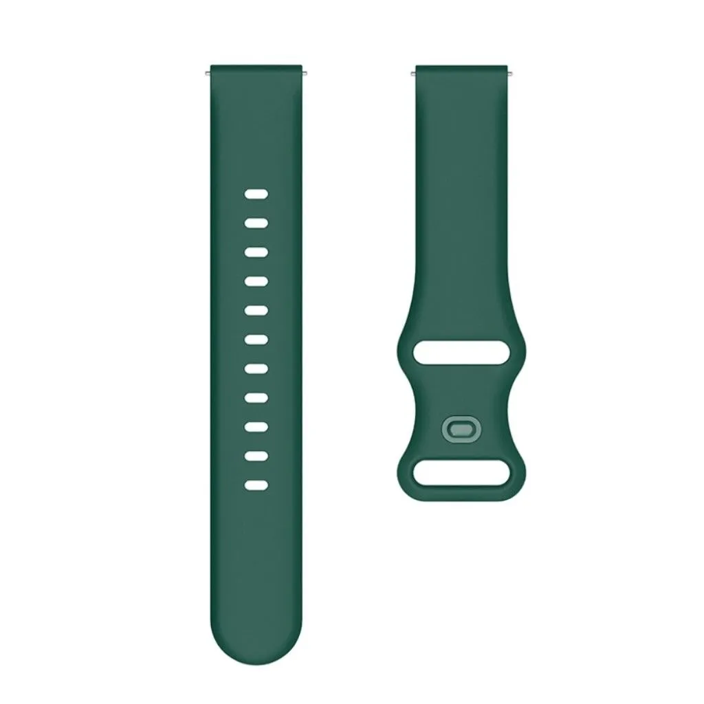 22mm Universal comfortable silicone watch strap - Blackish Green