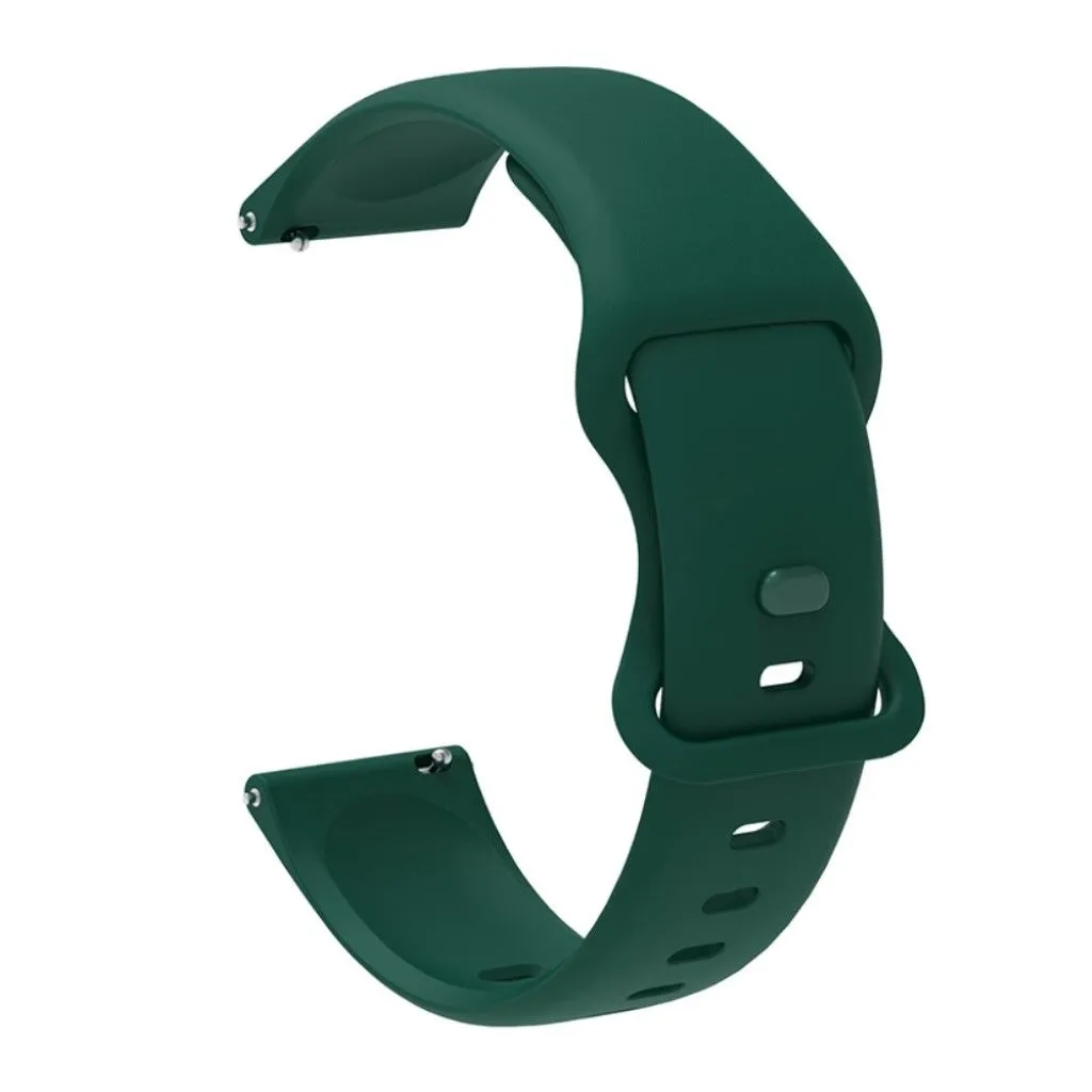 22mm Universal comfortable silicone watch strap - Blackish Green