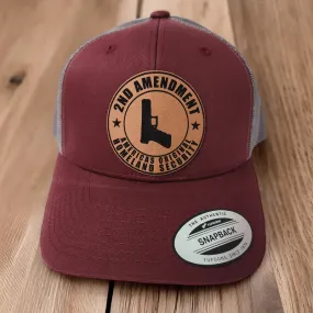 2nd Amendment: America's Original Homeland Security Leather Patch Trucker Hat