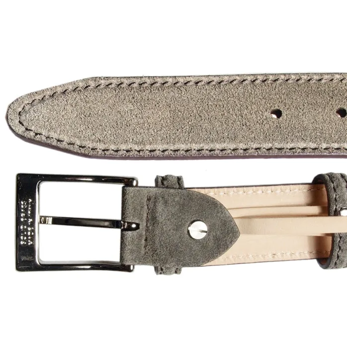 34 mm Lacquered Edge Suede Belt Beaver