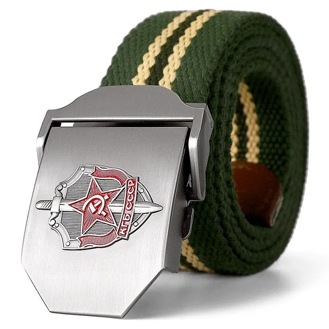 3D Soviet Glory KGB Canvas Military Canvas Belt