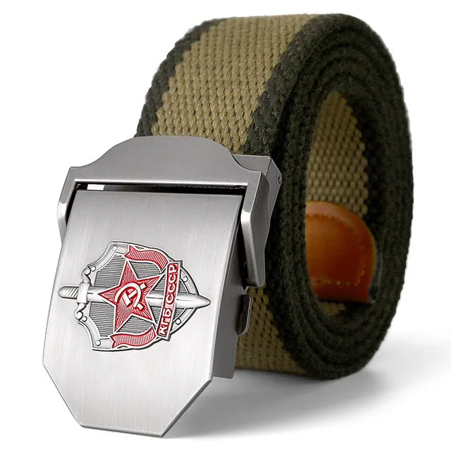 3D Soviet Glory KGB Canvas Military Canvas Belt