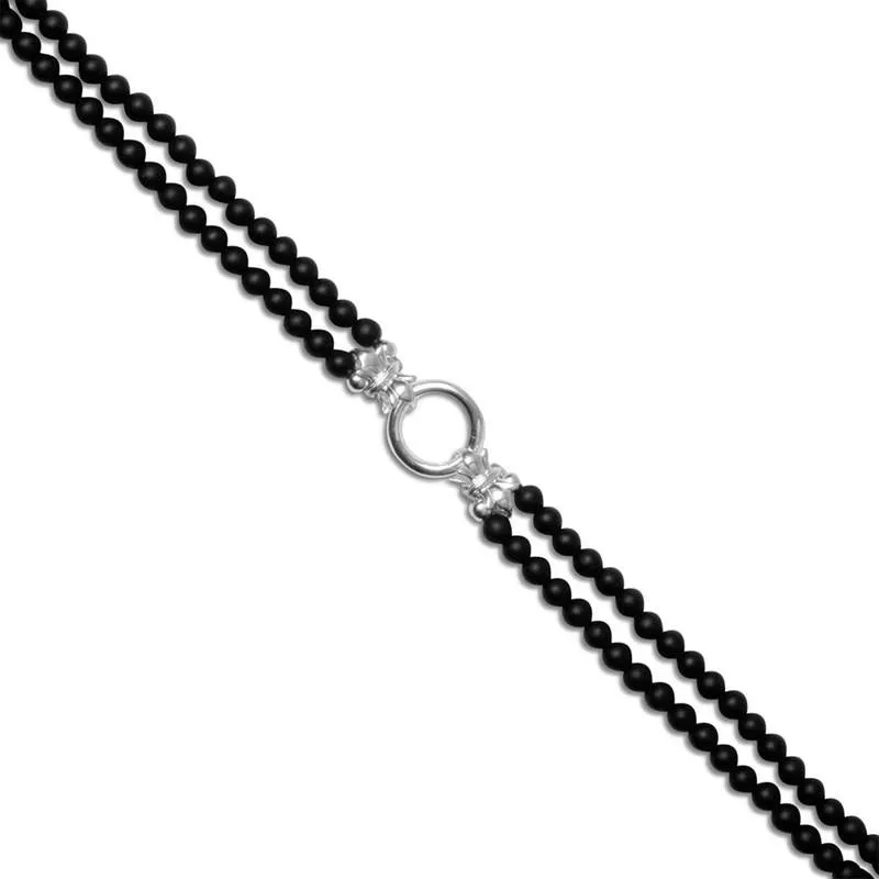 5MM EBONY NECKLACE 49CM