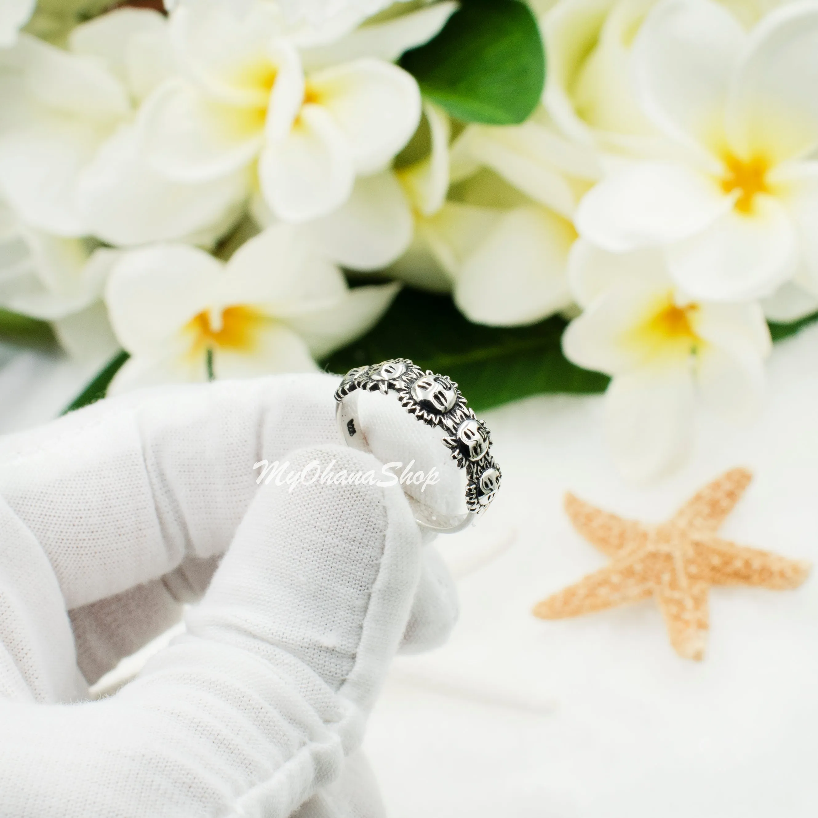 925 Sterling Silver Happy Sun Face Ring. 8mm Stackable, Happy Summer Smiling, Solstice Sun Ring For Thumb, Index, Pinky, Ring Fingers.