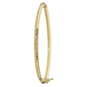 9ct Yellow Gold Ladies Bangle BN384