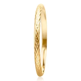 9ct Yellow Gold Silver Filled Foxtail Pattern Bangle