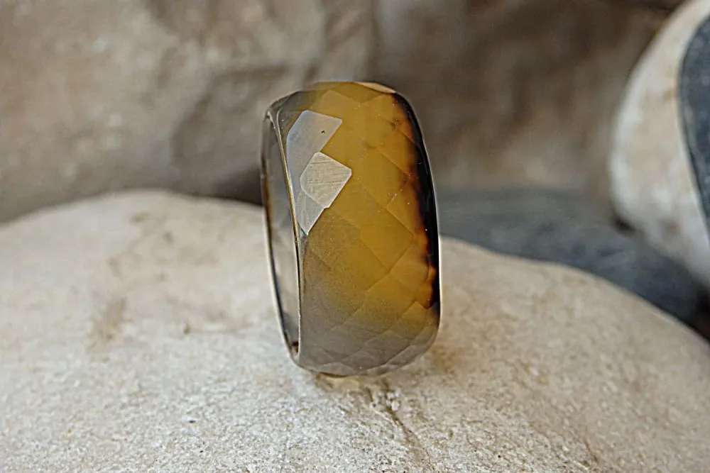 Agate band ring