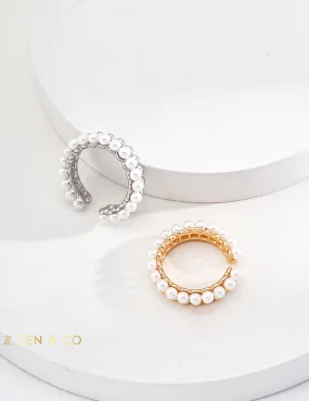 AIMEE Pearl Open Ring