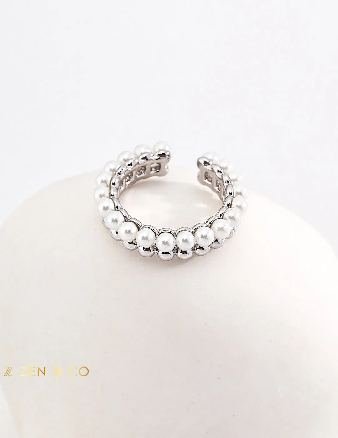 AIMEE Pearl Open Ring