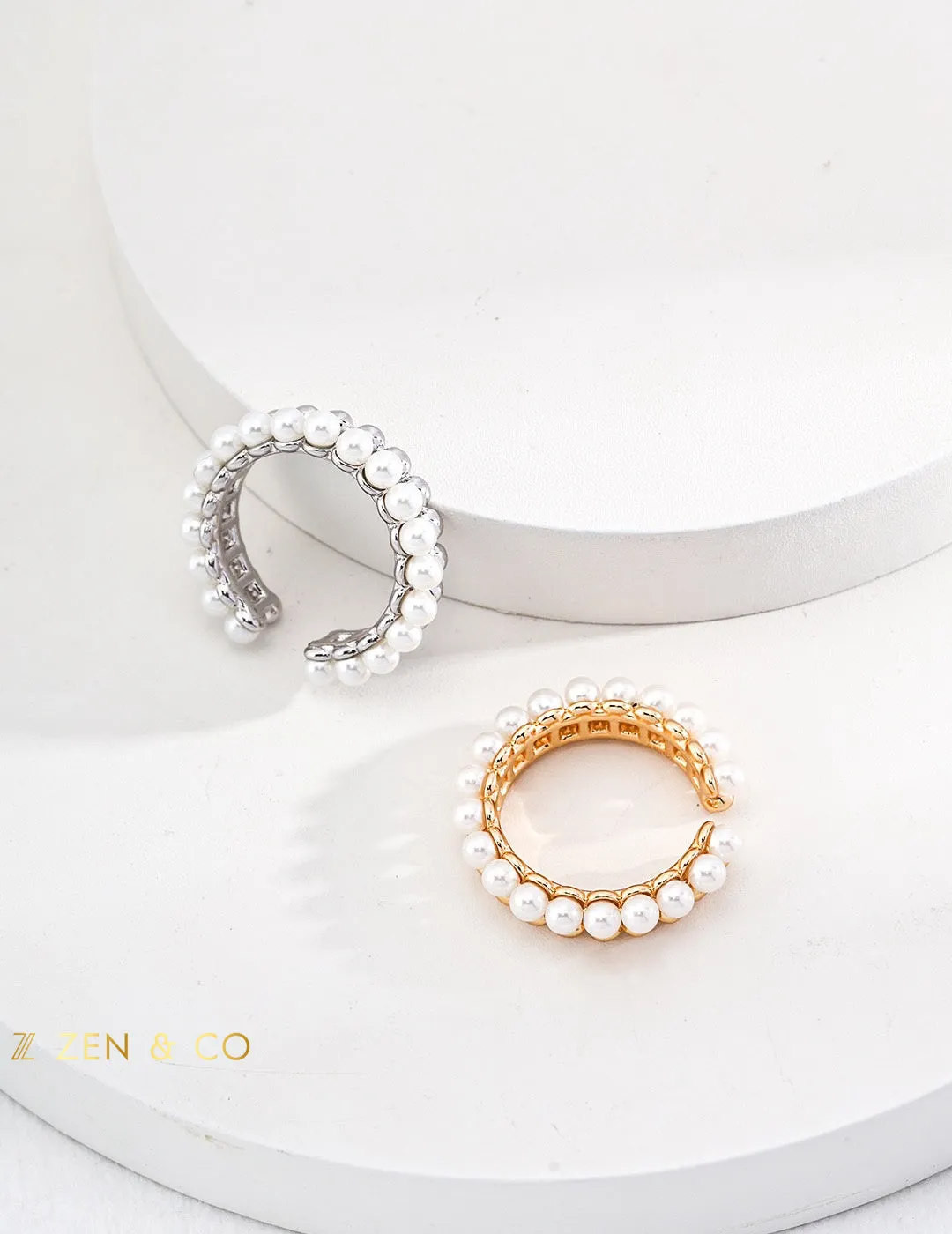 AIMEE Pearl Open Ring