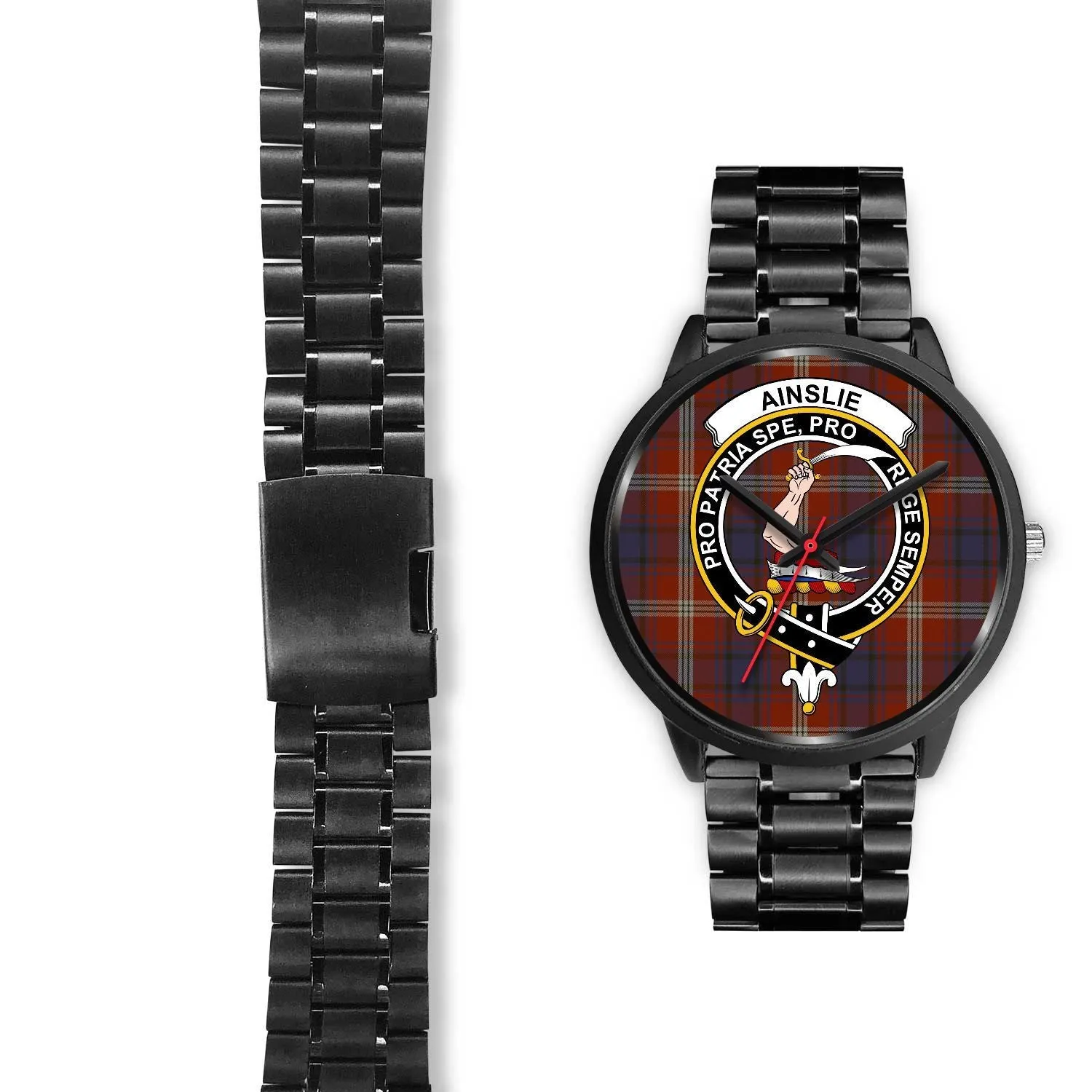 Ainslie Clan Badge Tartan Black Watch