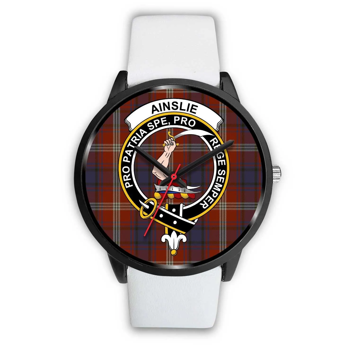 Ainslie Clan Badge Tartan Black Watch