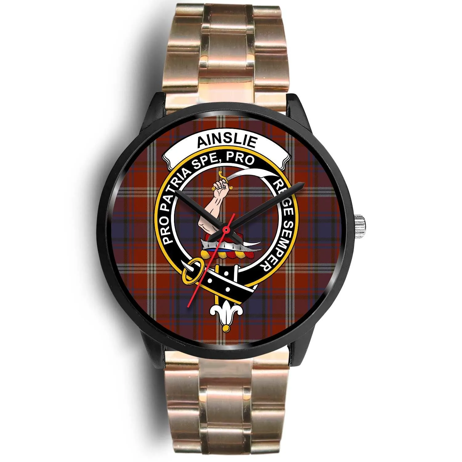 Ainslie Clan Badge Tartan Black Watch