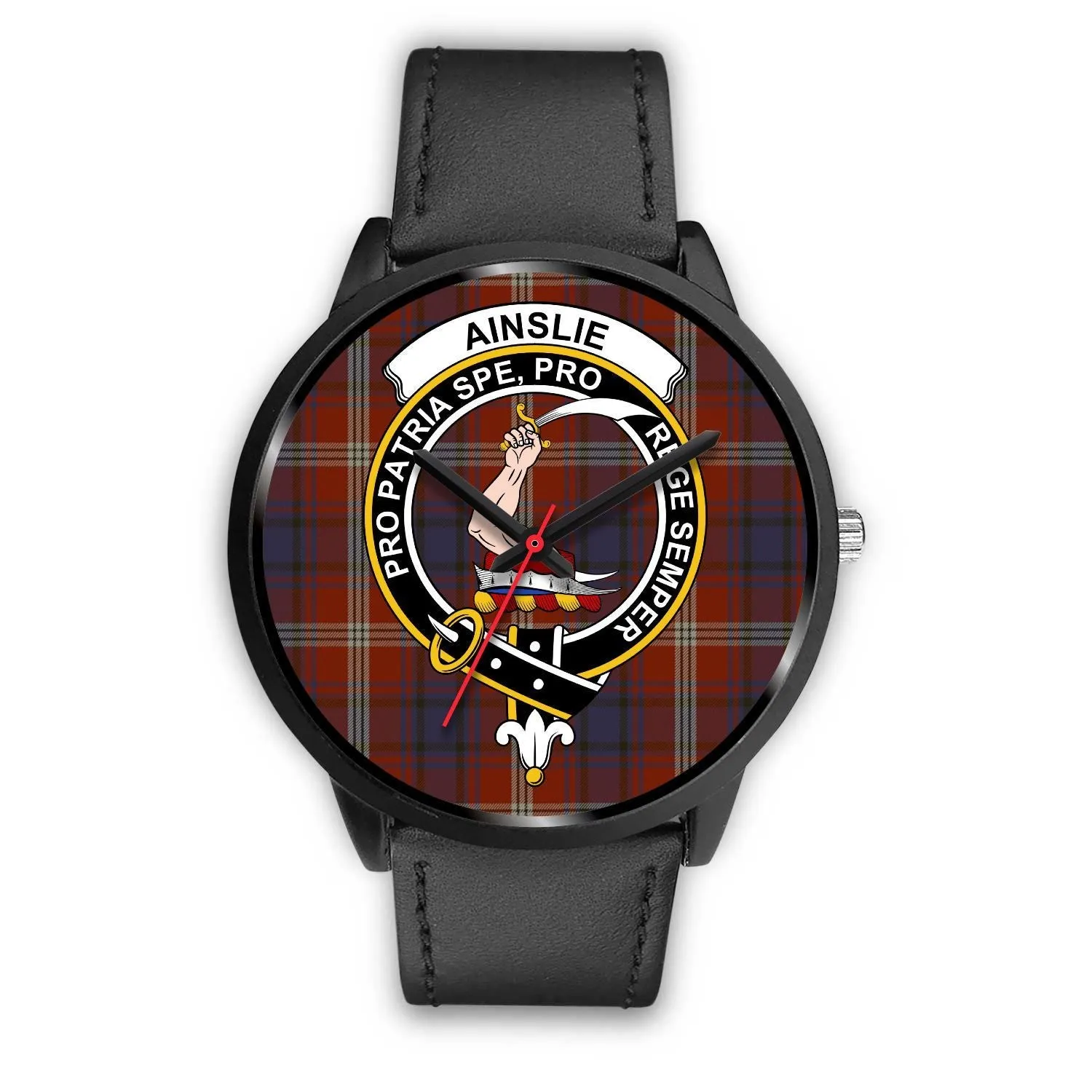 Ainslie Clan Badge Tartan Black Watch