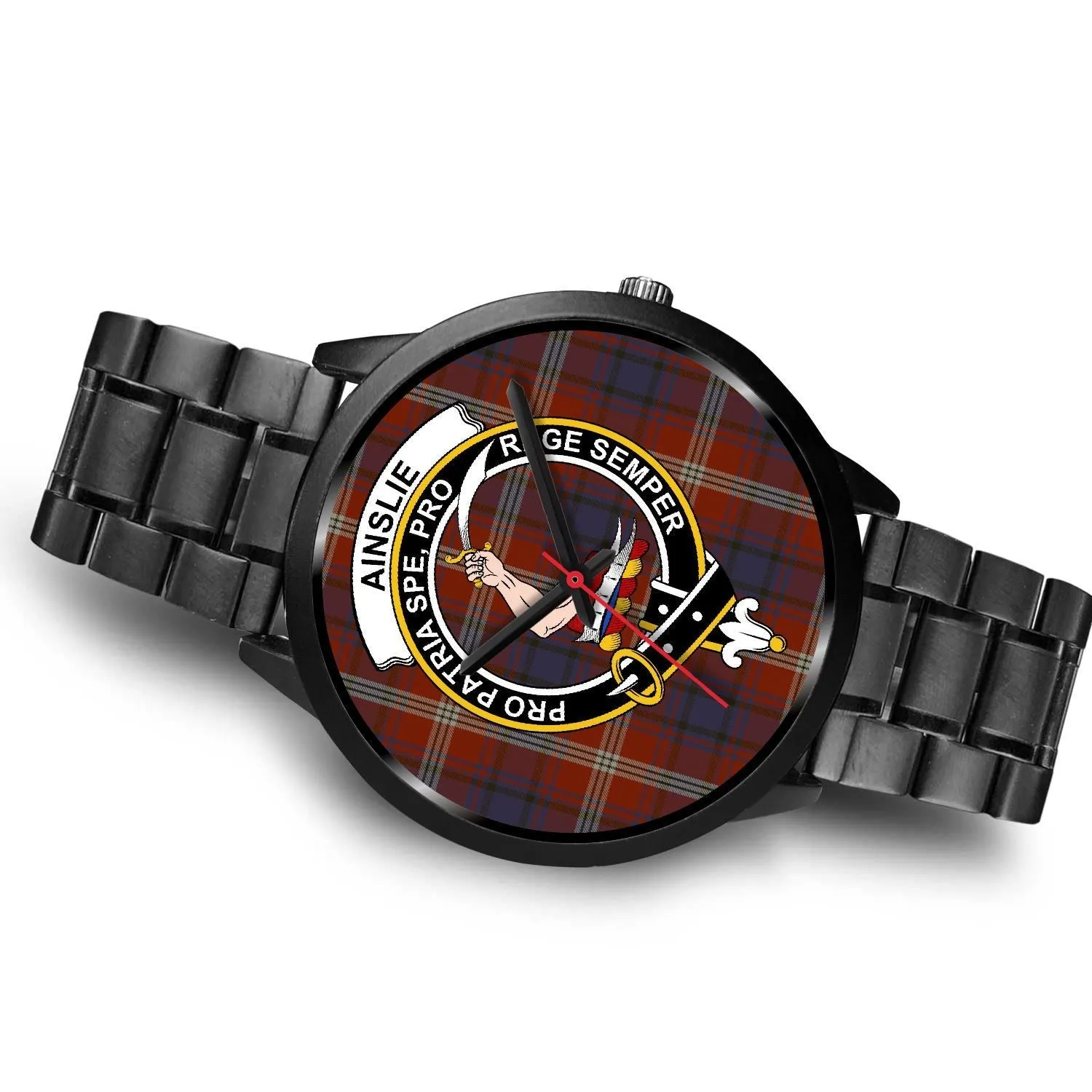 Ainslie Clan Badge Tartan Black Watch