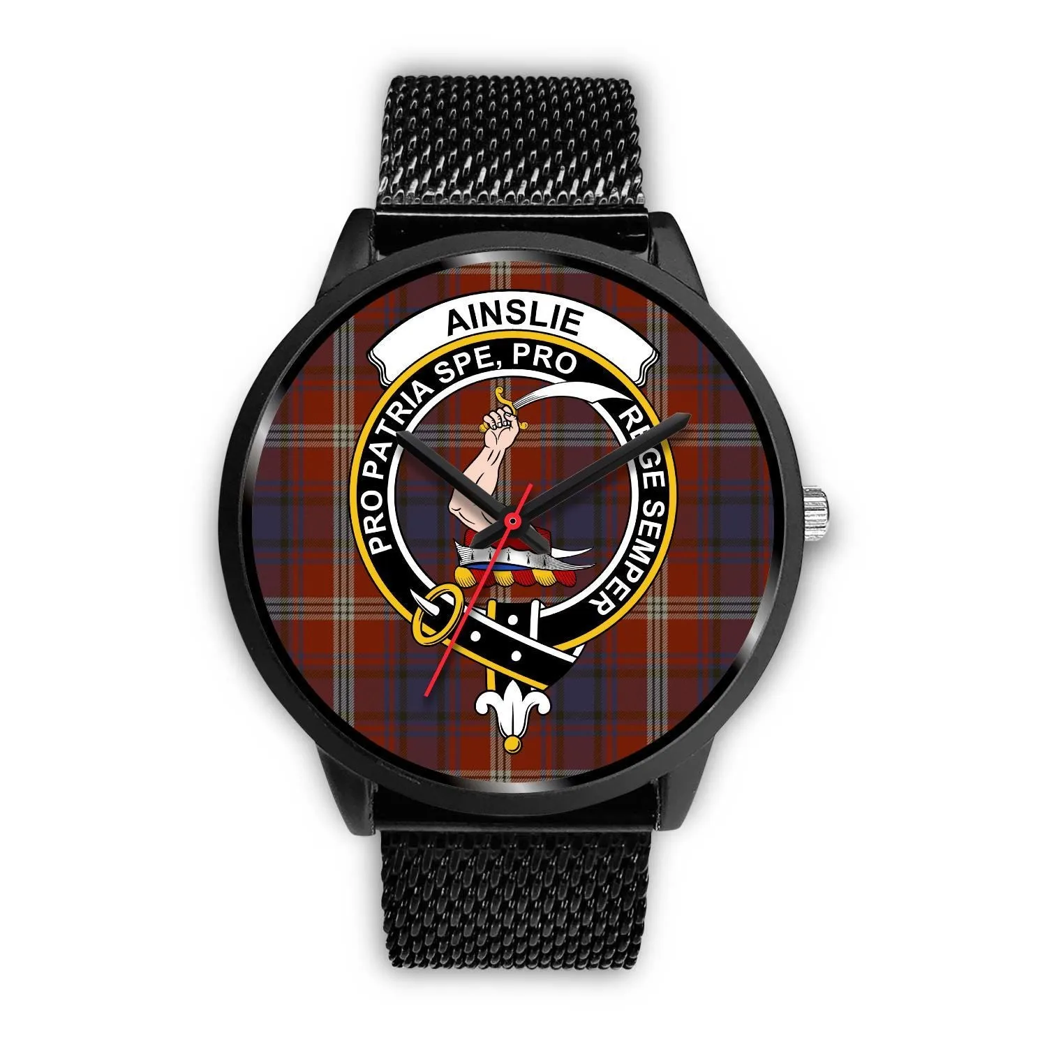 Ainslie Clan Badge Tartan Black Watch