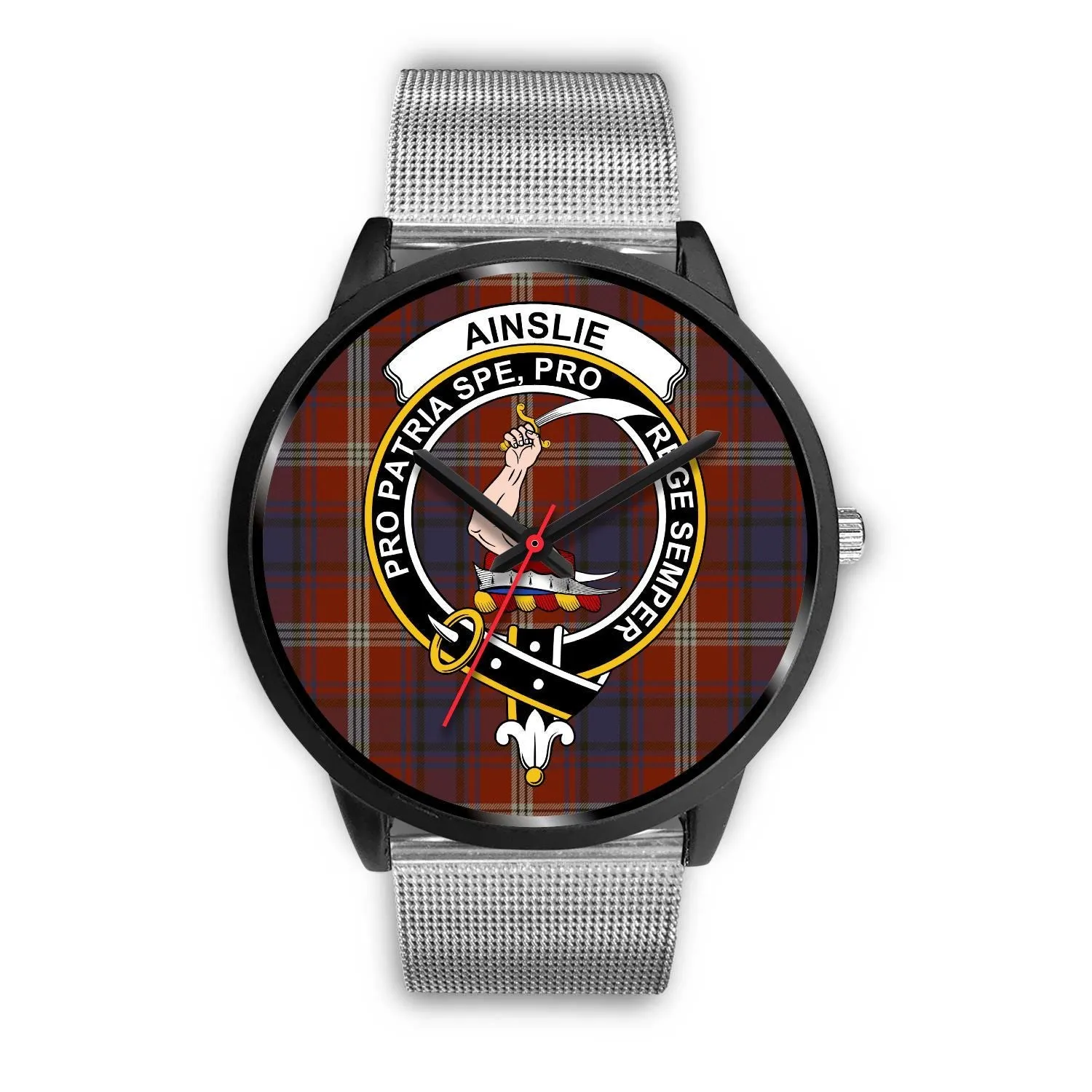 Ainslie Clan Badge Tartan Black Watch