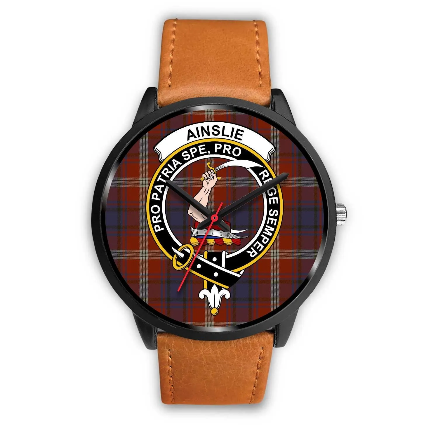 Ainslie Clan Badge Tartan Black Watch