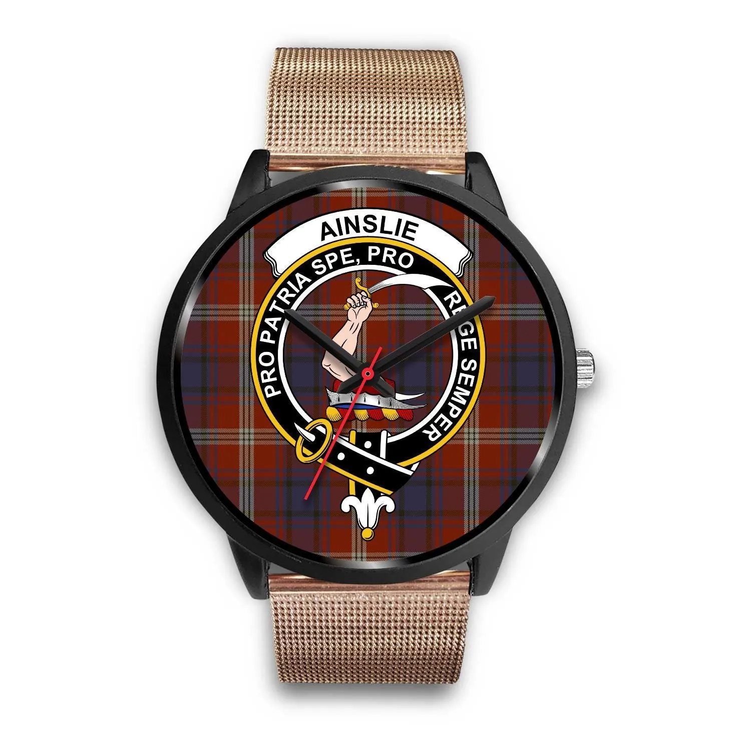 Ainslie Clan Badge Tartan Black Watch