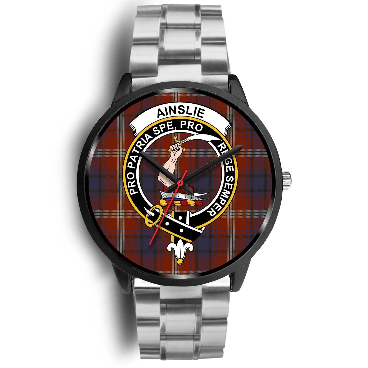 Ainslie Clan Badge Tartan Black Watch