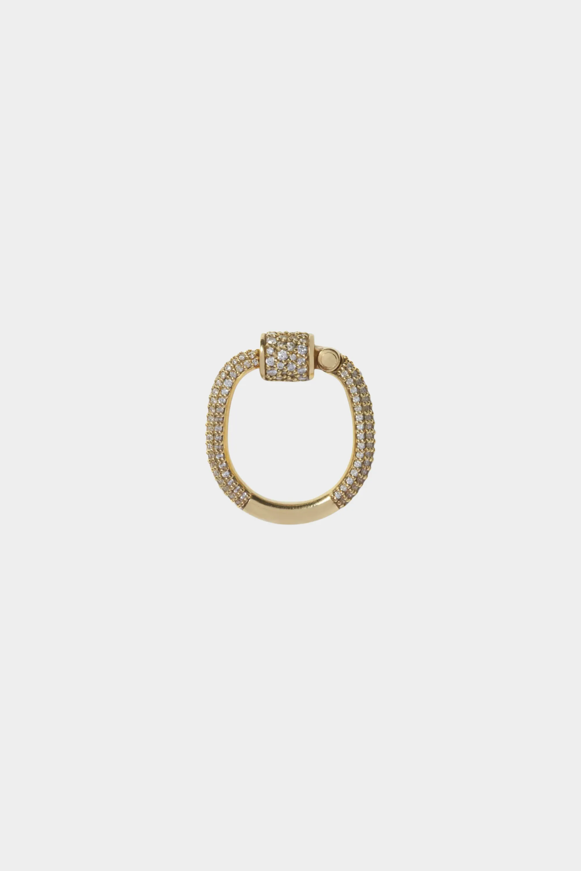 Allstone Trundle Lock Ring, Yellow Gold