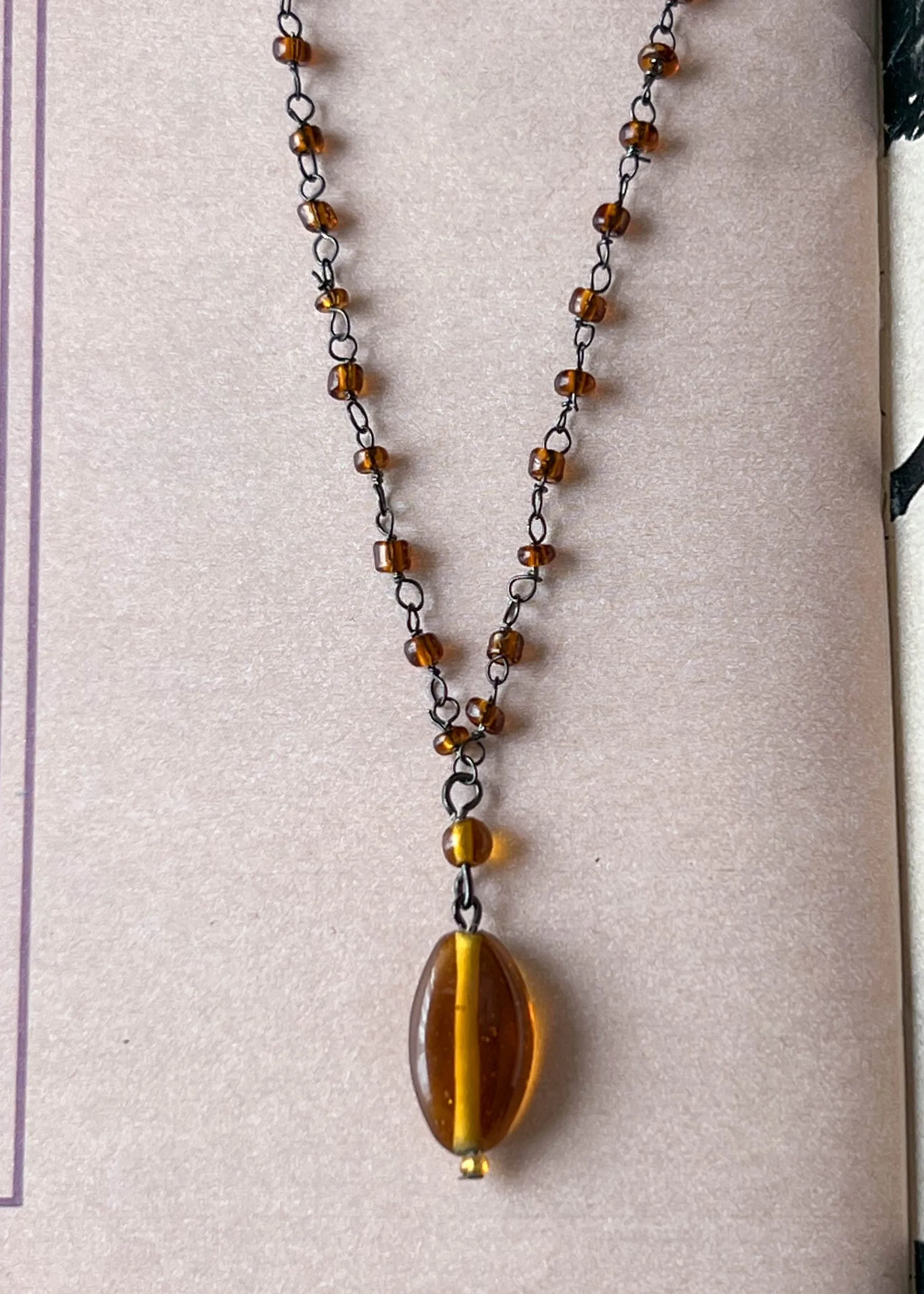 Amber 90's Bead Necklace