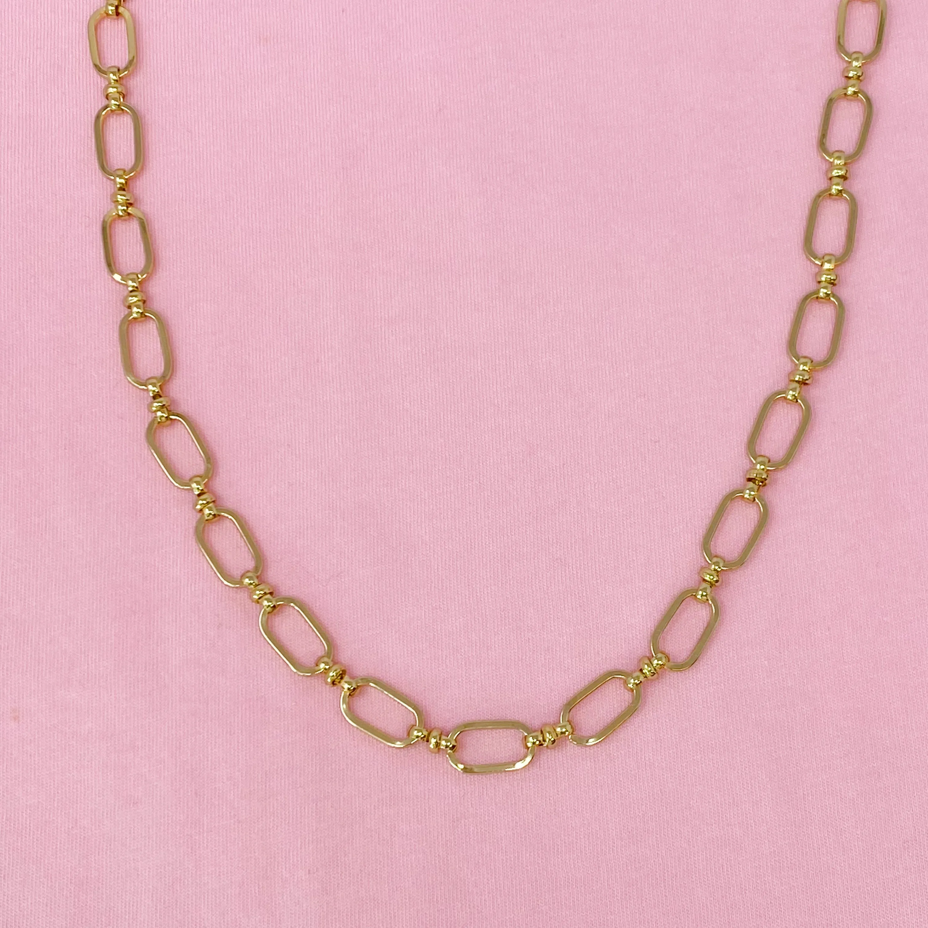 Amber Boxy Chain Necklace