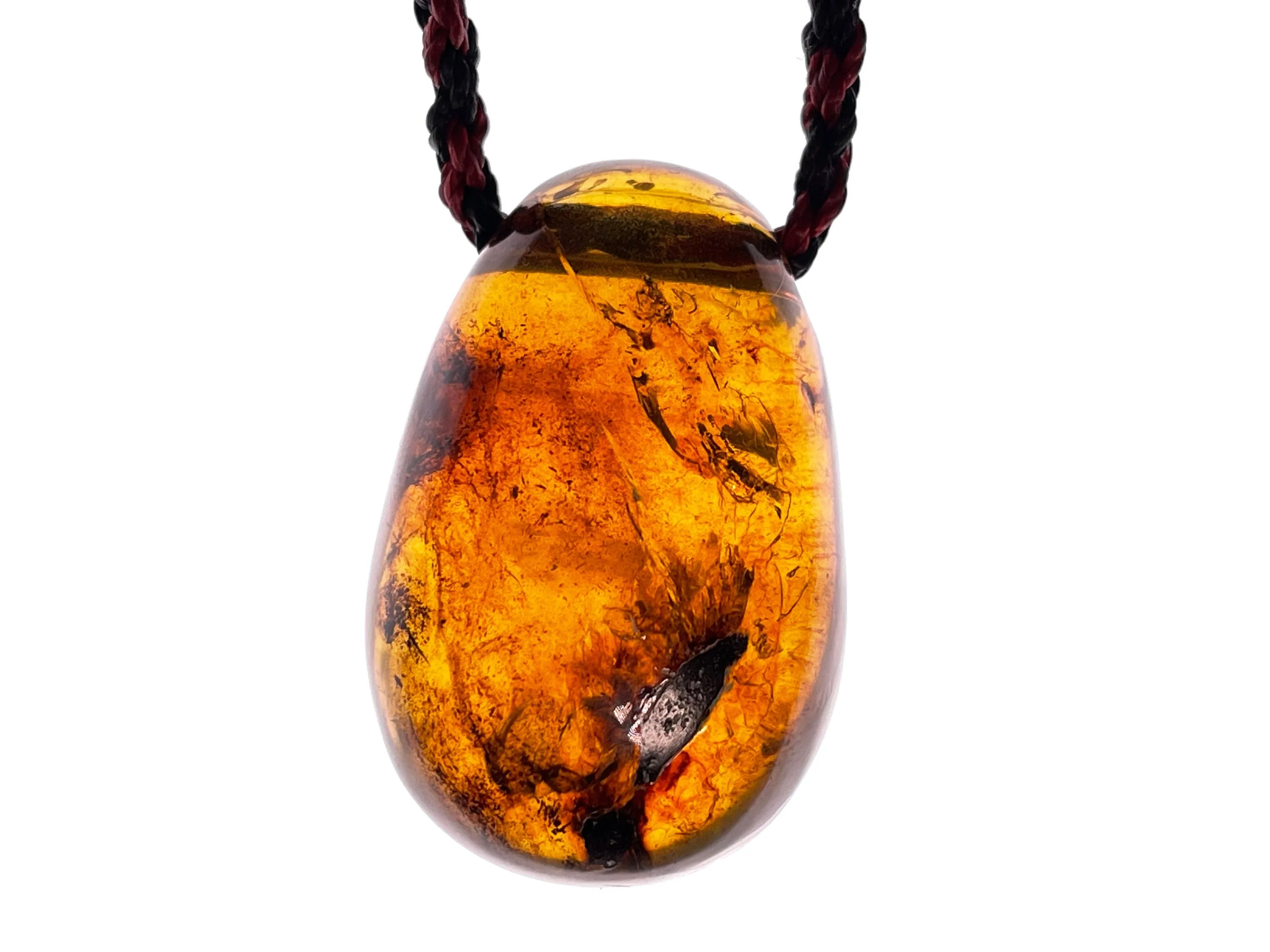 AMBER Crystal Necklace - Pendant Necklace, Handmade Jewelry, Healing Crystals and Stones, 48537