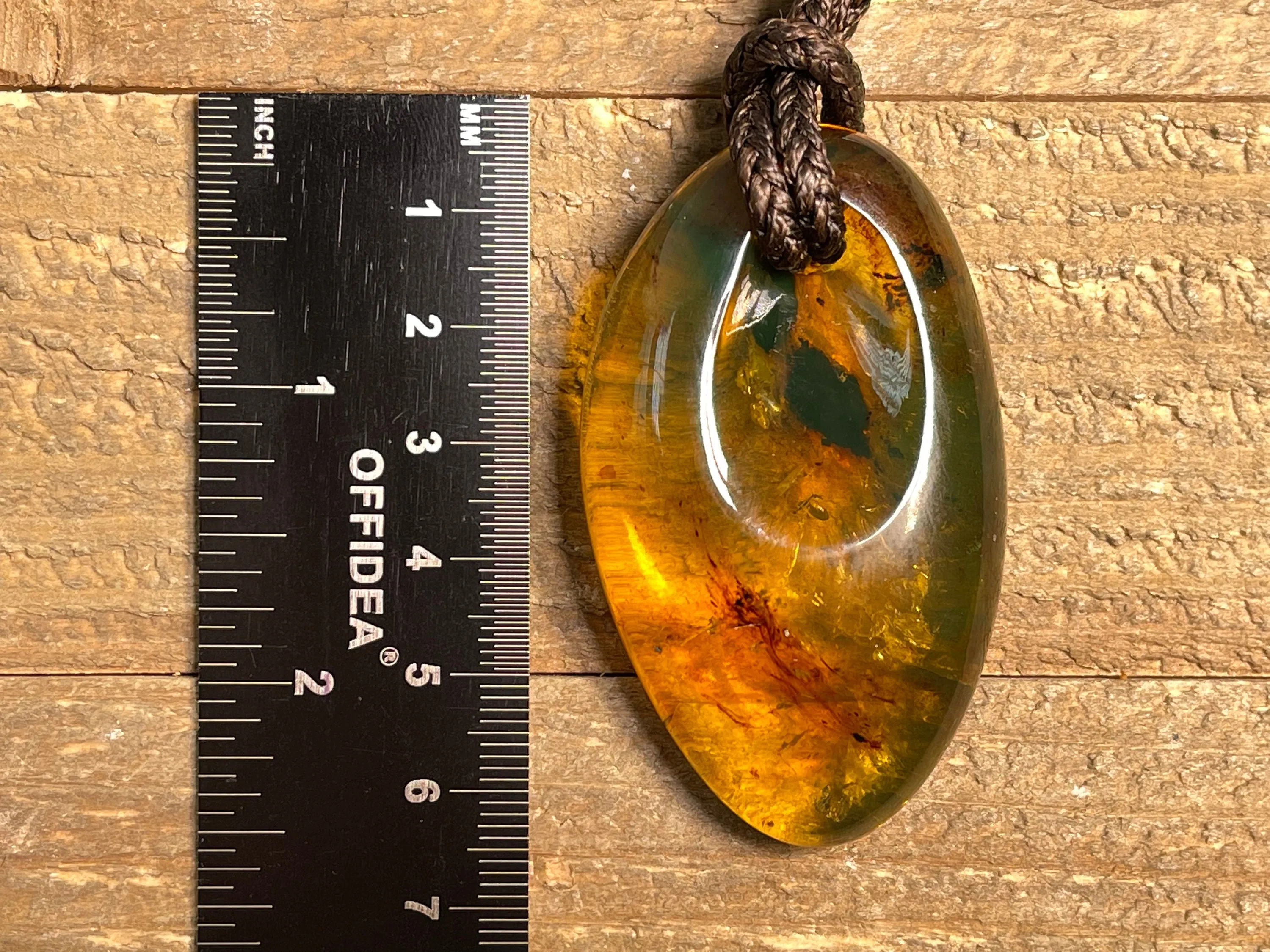 AMBER Crystal Necklace - Pendant Necklace, Handmade Jewelry, Healing Crystals and Stones, 48542