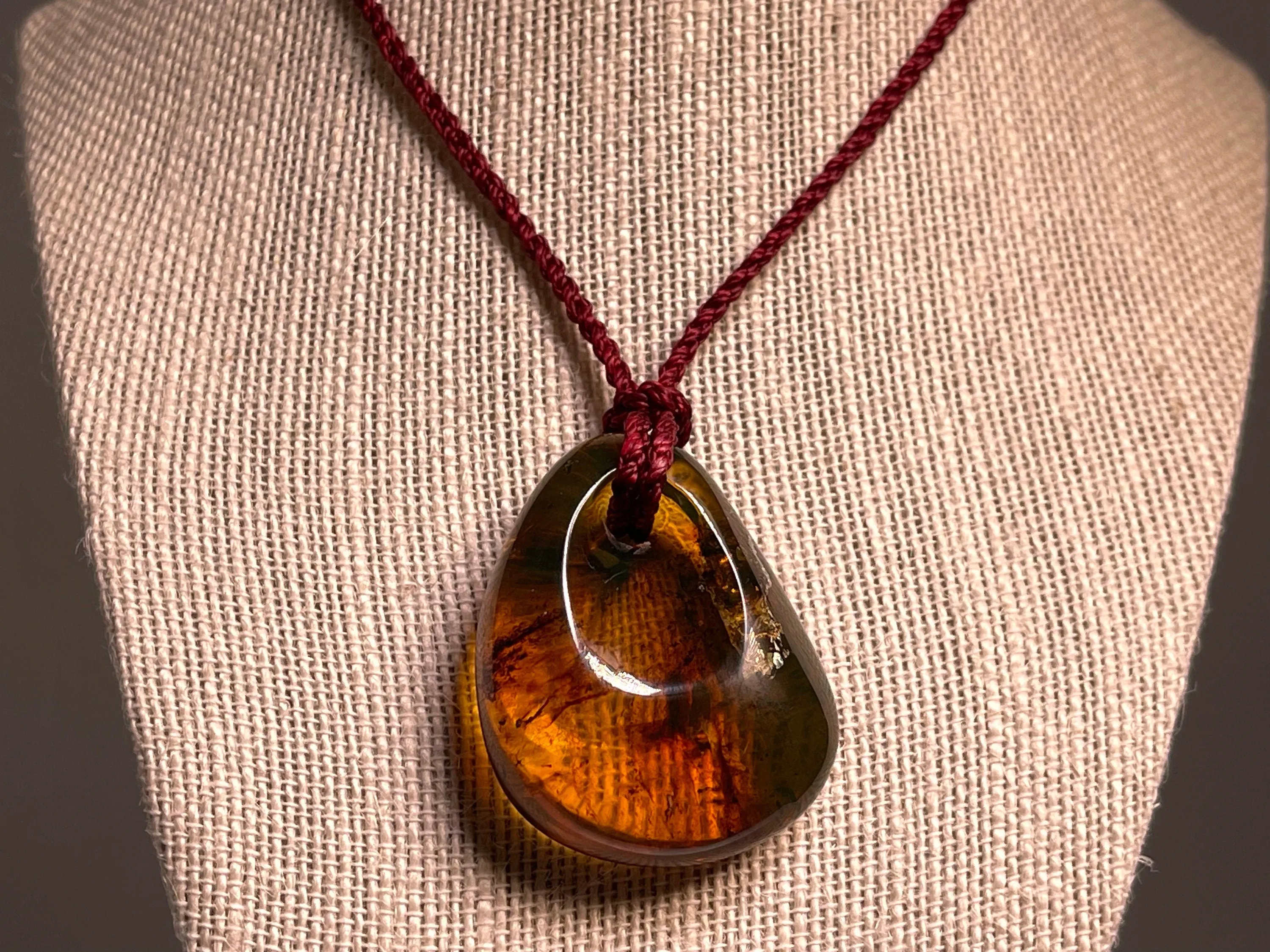 AMBER Crystal Necklace - Pendant Necklace, Handmade Jewelry, Healing Crystals and Stones, 48550