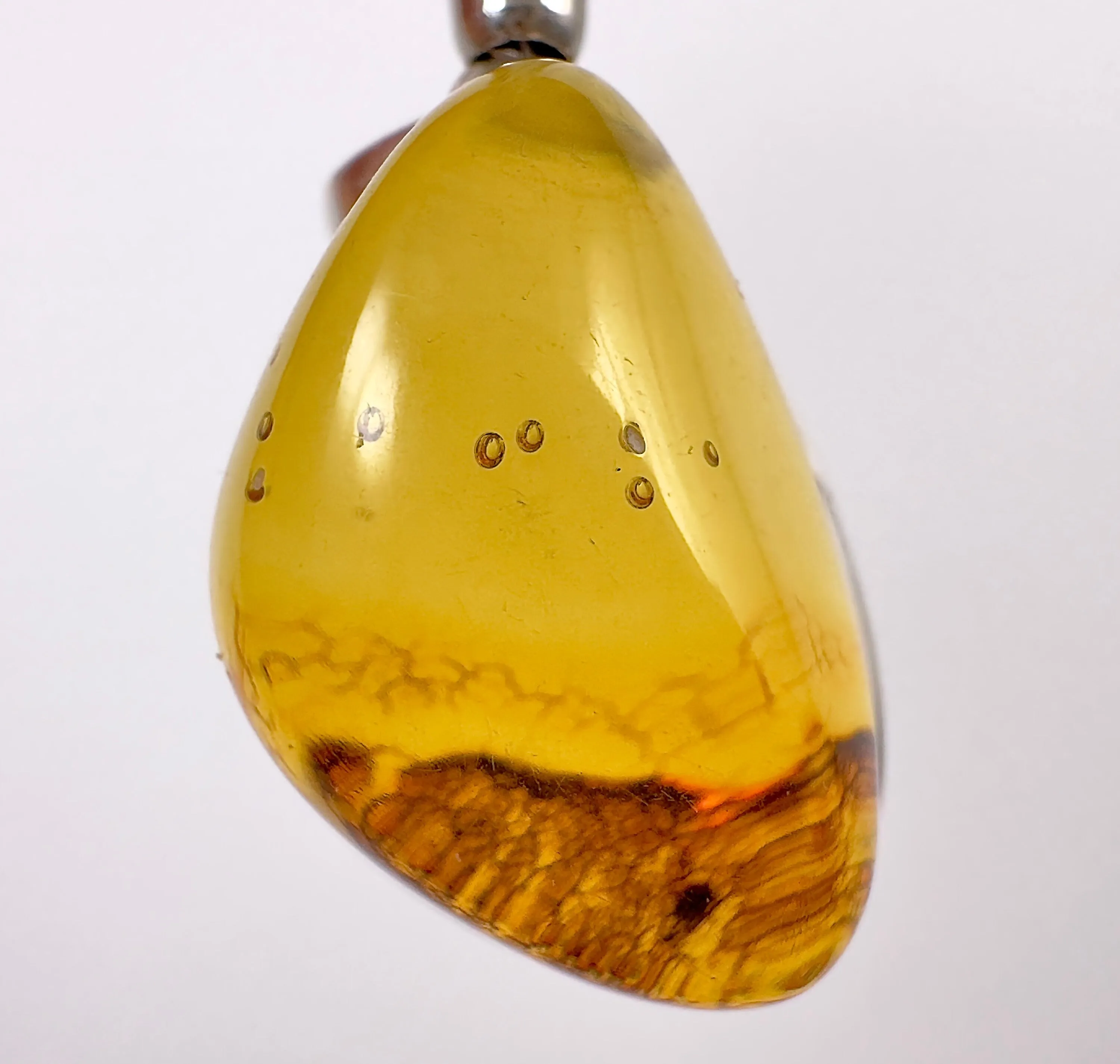 AMBER Pendant - AAA, Sterling Silver - Crystal Pendant, Fine Jewelry, Healing Crystals and Stones,  53416