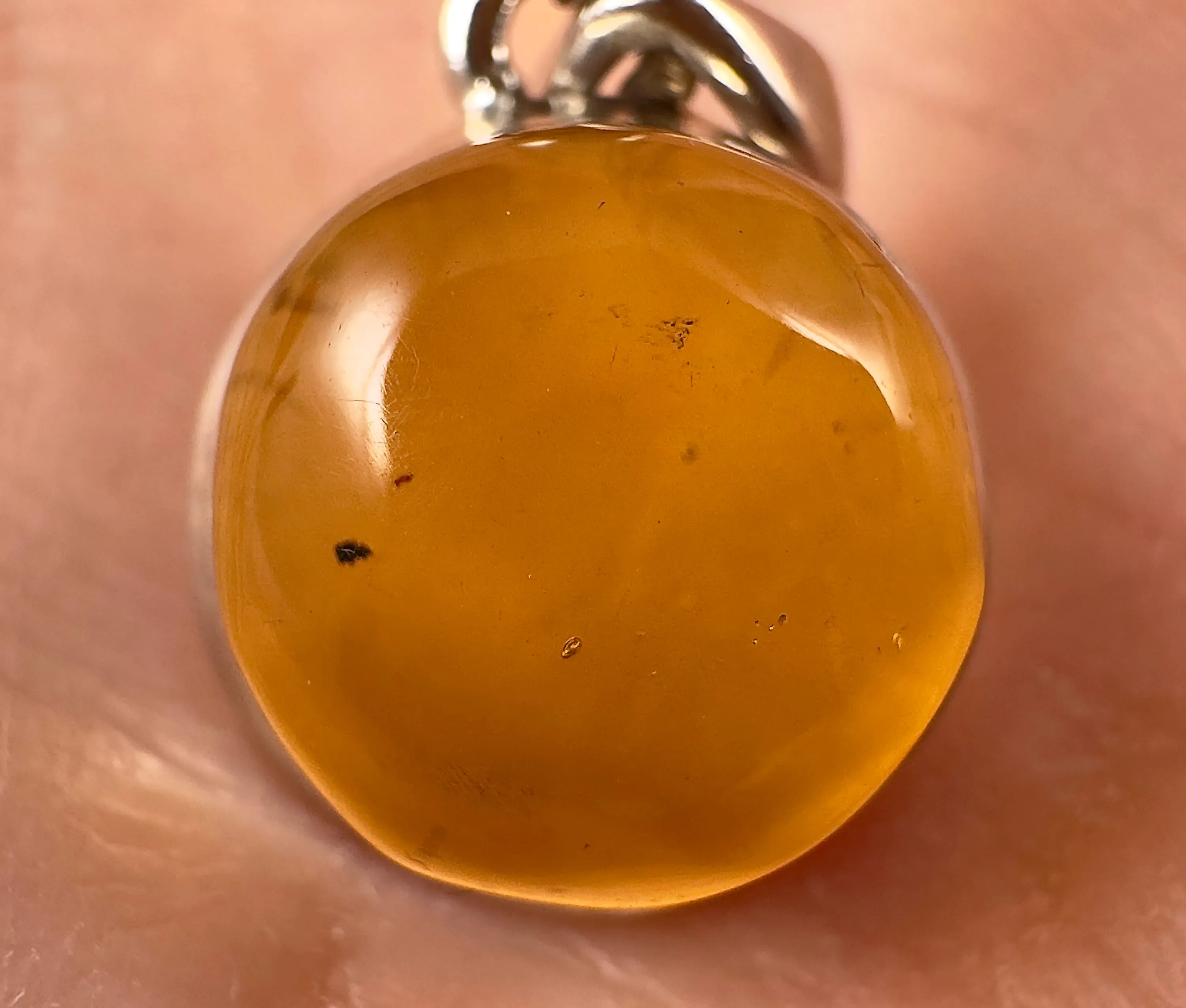 AMBER Pendant - AAA, Sterling Silver - Crystal Pendant, Fine Jewelry, Healing Crystals and Stones,  53428