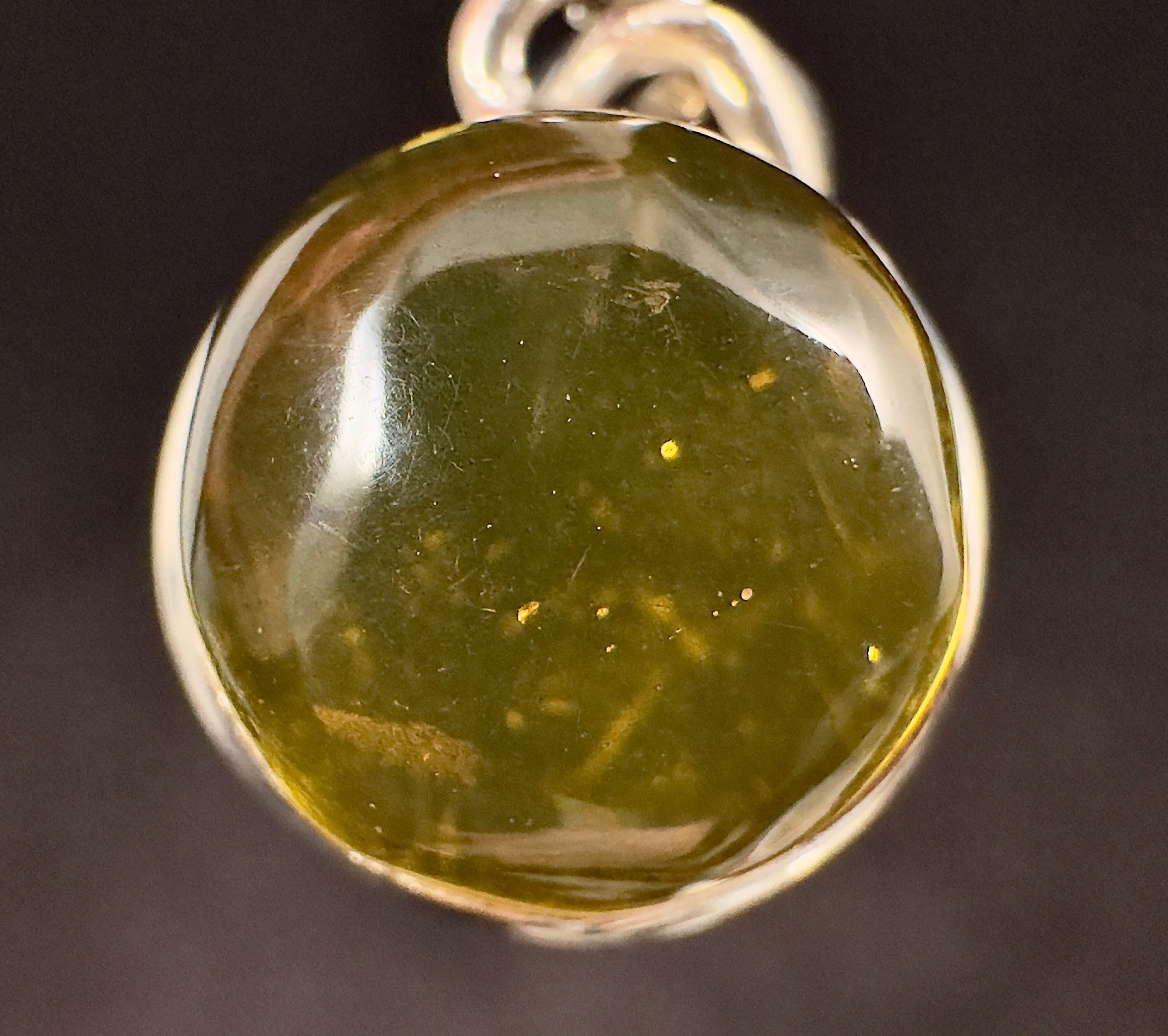 AMBER Pendant - AAA, Sterling Silver - Crystal Pendant, Fine Jewelry, Healing Crystals and Stones,  53428